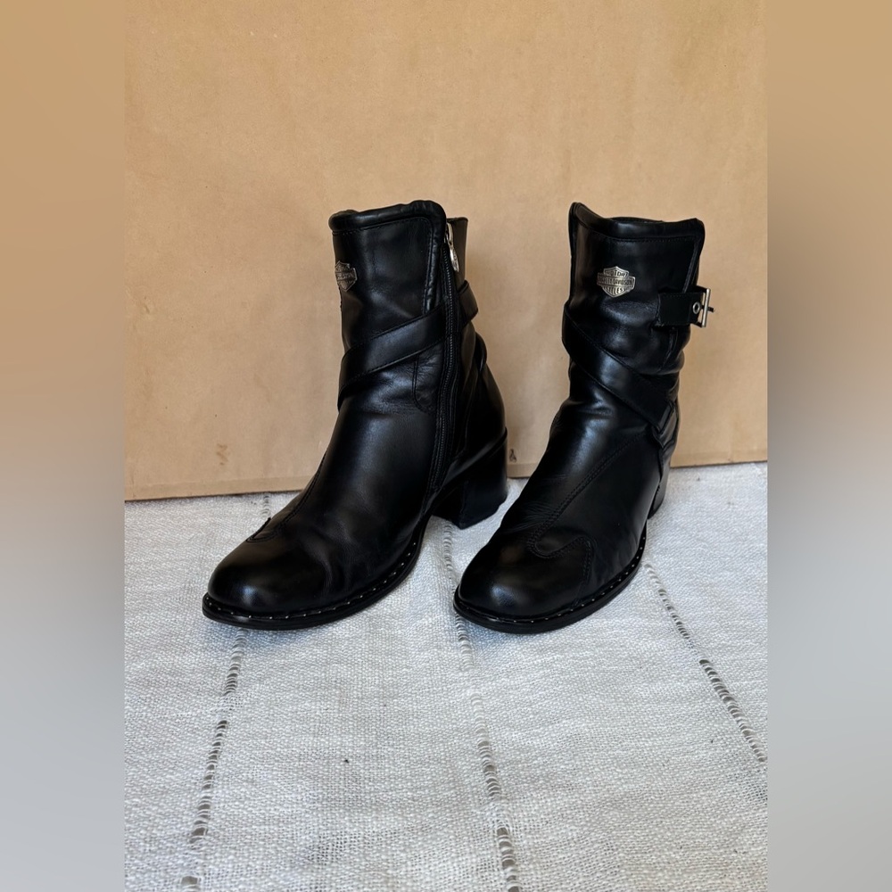 Harley-Davidson Bella Leather Riding Biker Boot model #84420 in Black Size 11